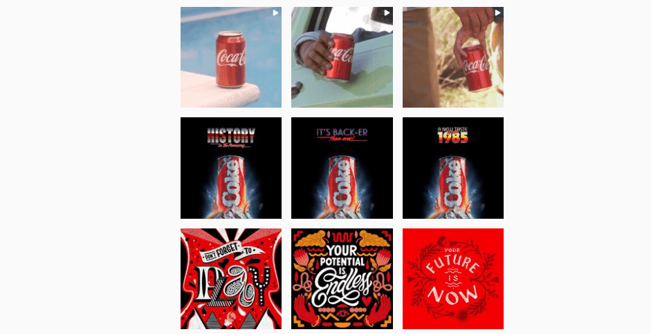 ejemplo de tipo de feed horizontal