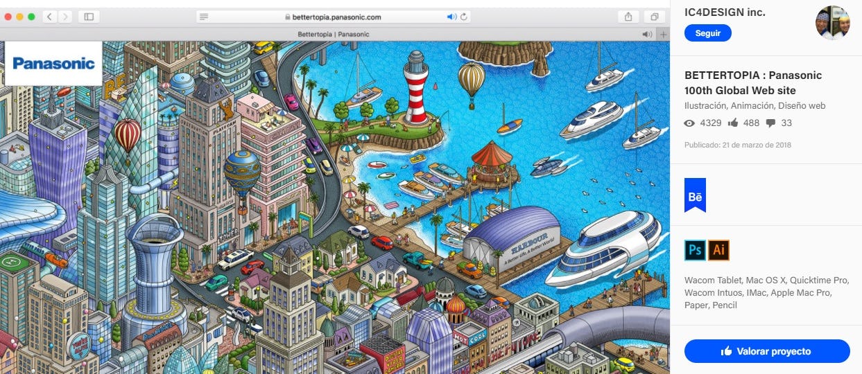 portafolio destacado en behance