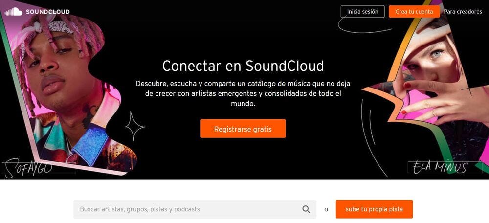 Alojamiento de podcasts Souncloud