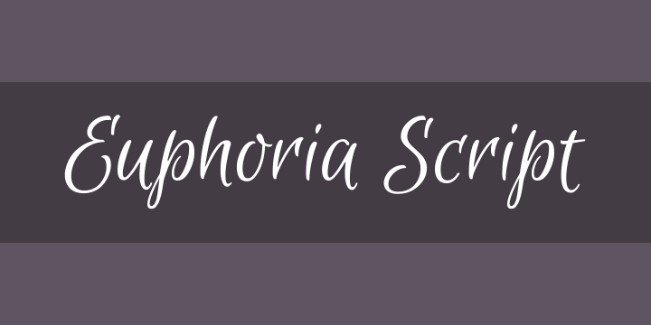 euphoria script font