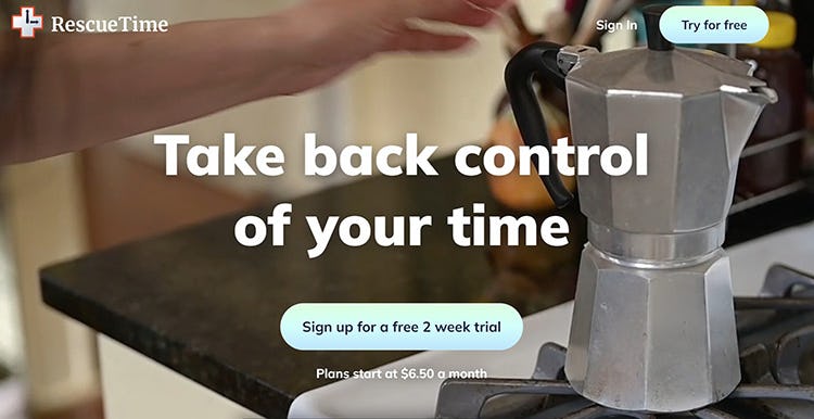 rescuetime app de productividad