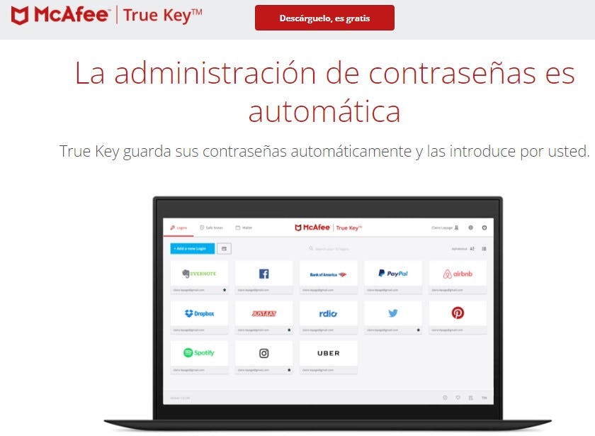 Aplicación para gestionar contraseñas con reconocimiento facial
