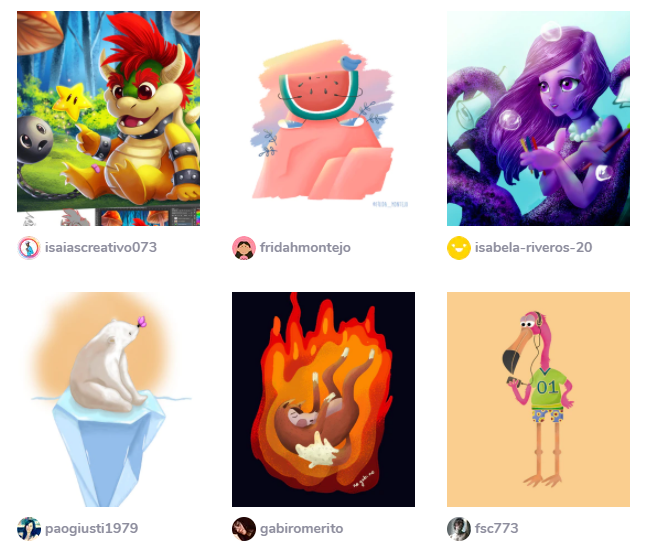 Proyectos del curso gratis online Introducción a la ilustración con Wacom