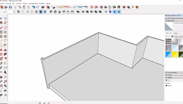 Levantar cielo raso Sketchup