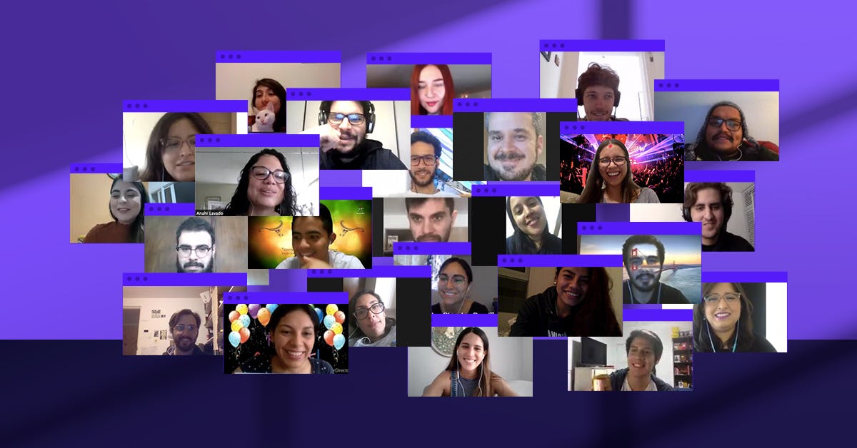 collage de colaboradores de Crehana