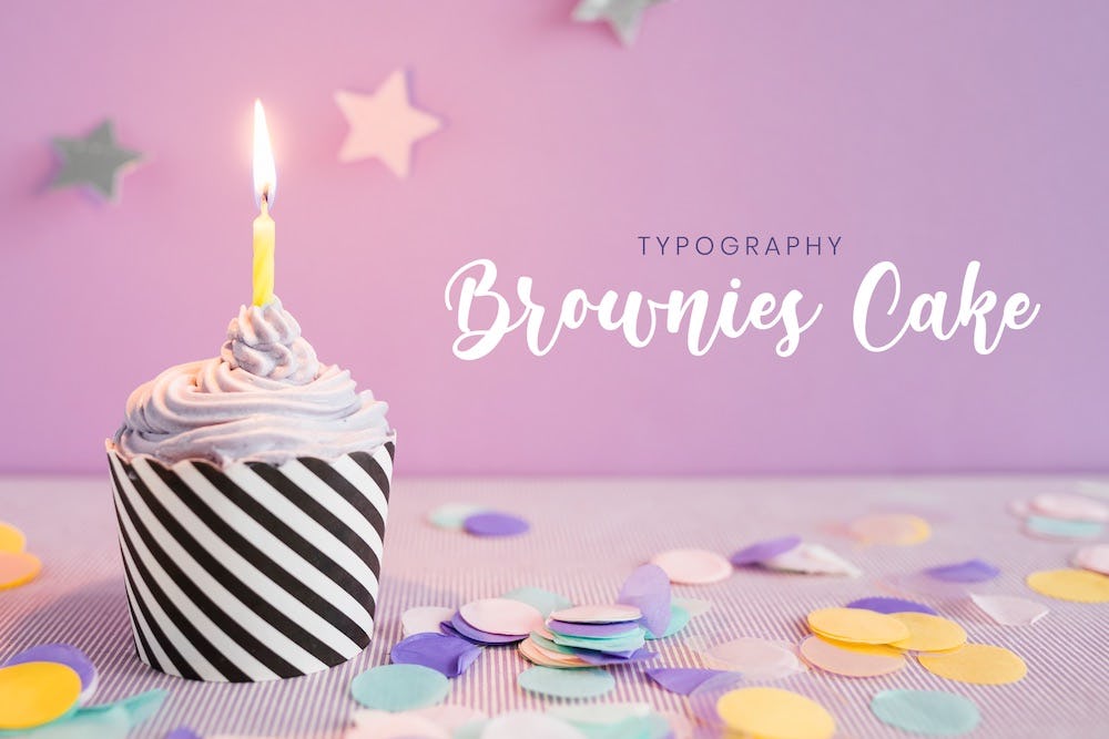 Brownies Cake Fuente caligráfica gratis
