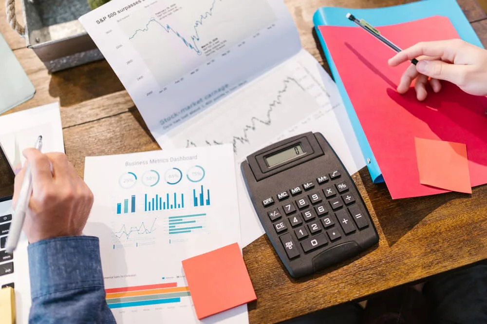 cálculos de pruebas de negocios