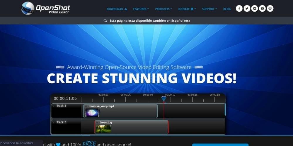 Mejores programas de edicion de video OpenShot