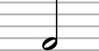 media nota partitura piano