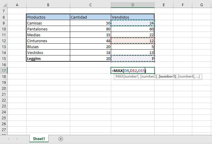 max funcion excel ejemplo