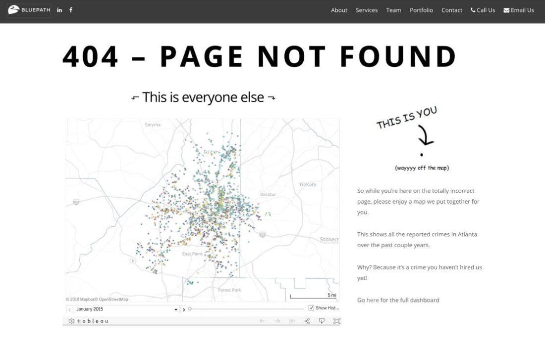página de error 404