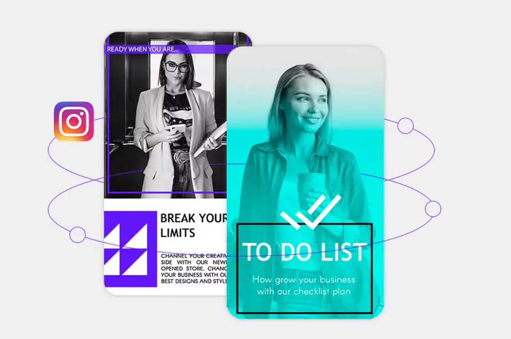 Diseño sobre la plantilla para Instagram de eventos.