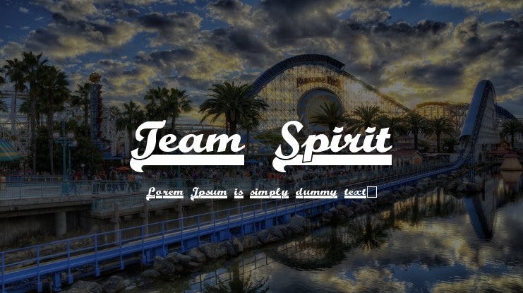 Team Spirit font