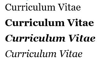 tipo de letra Georgia