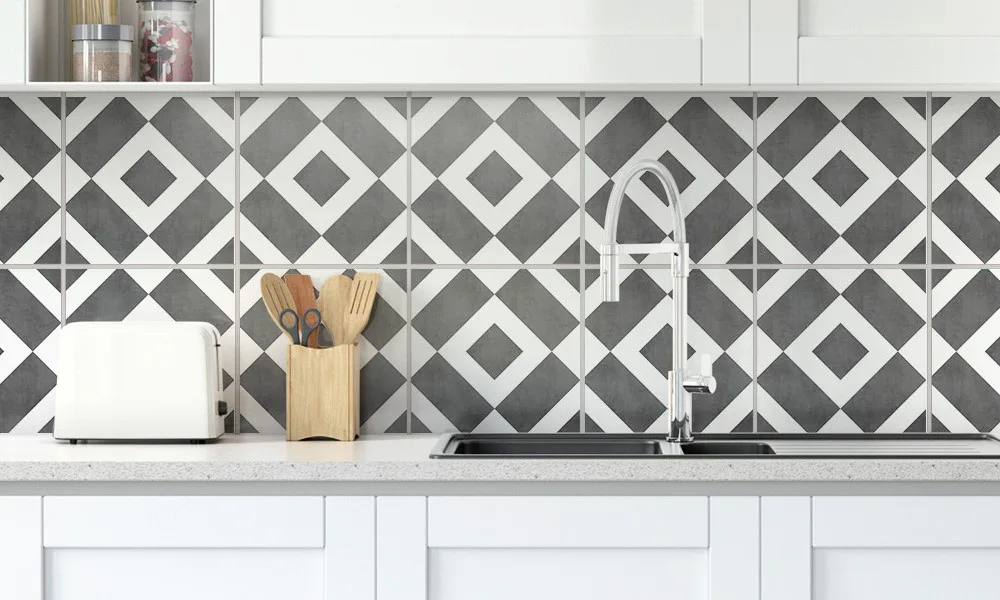Azulejos de pared de cocina geométricos