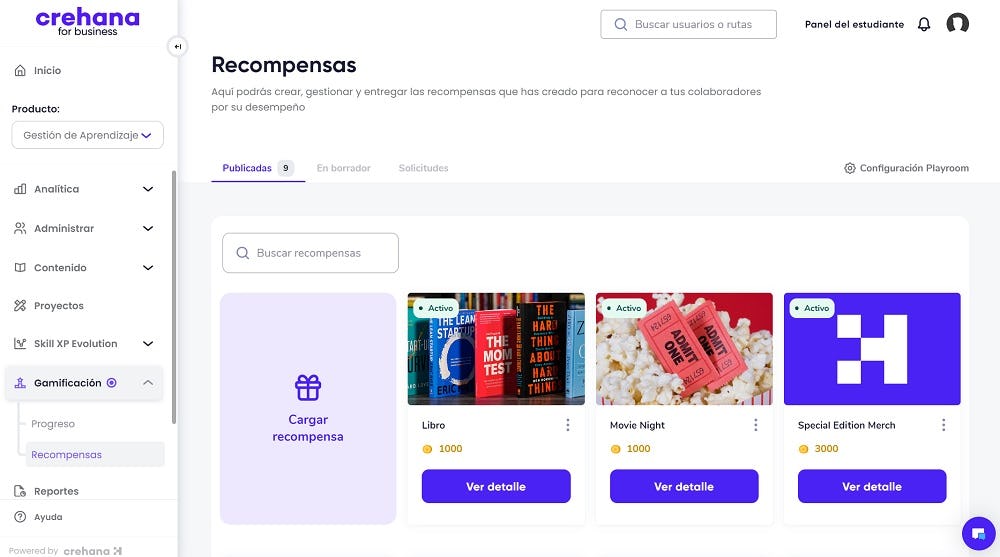 plataforma de recompensas crehana