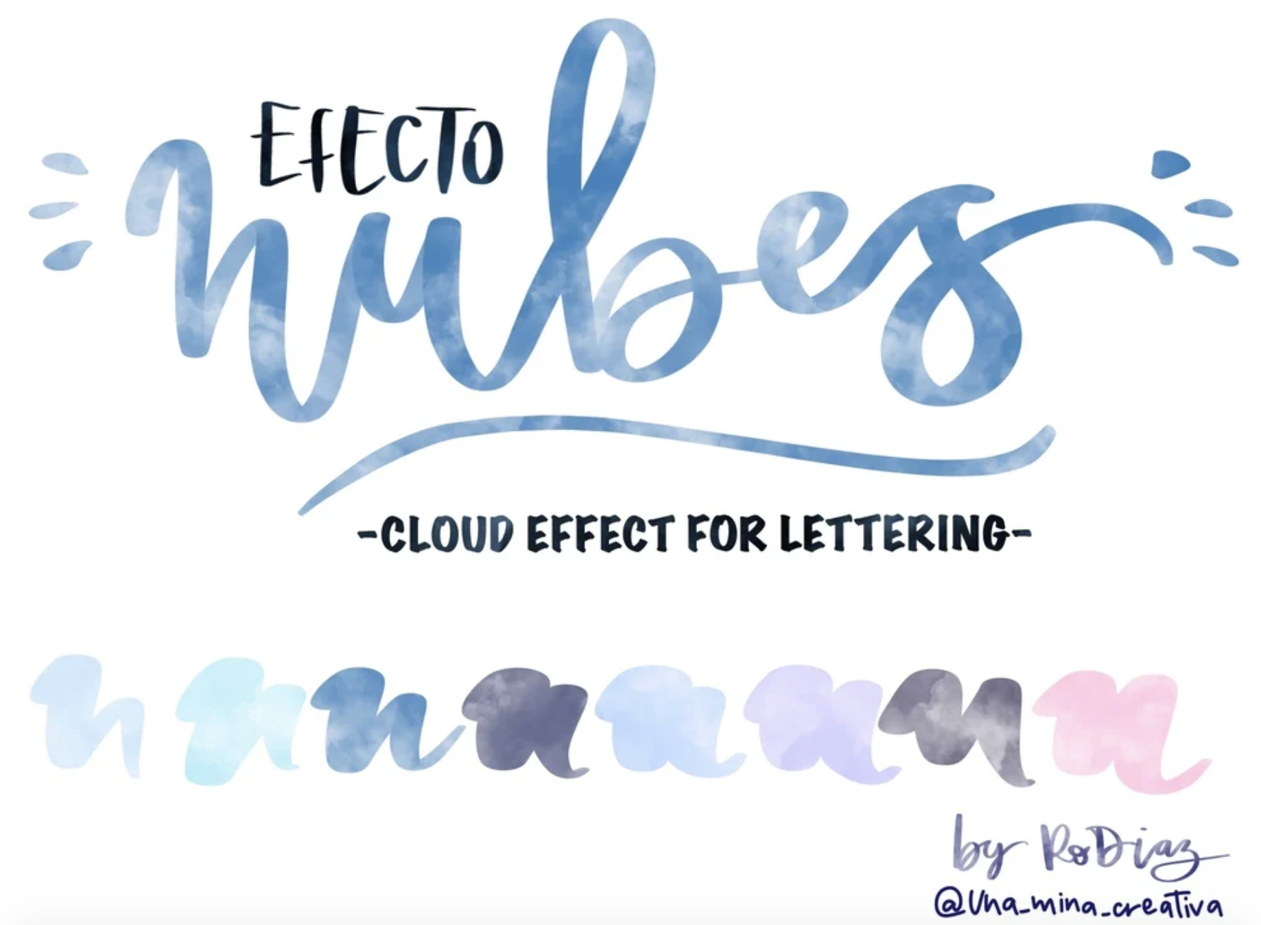 nubes lettering procreate