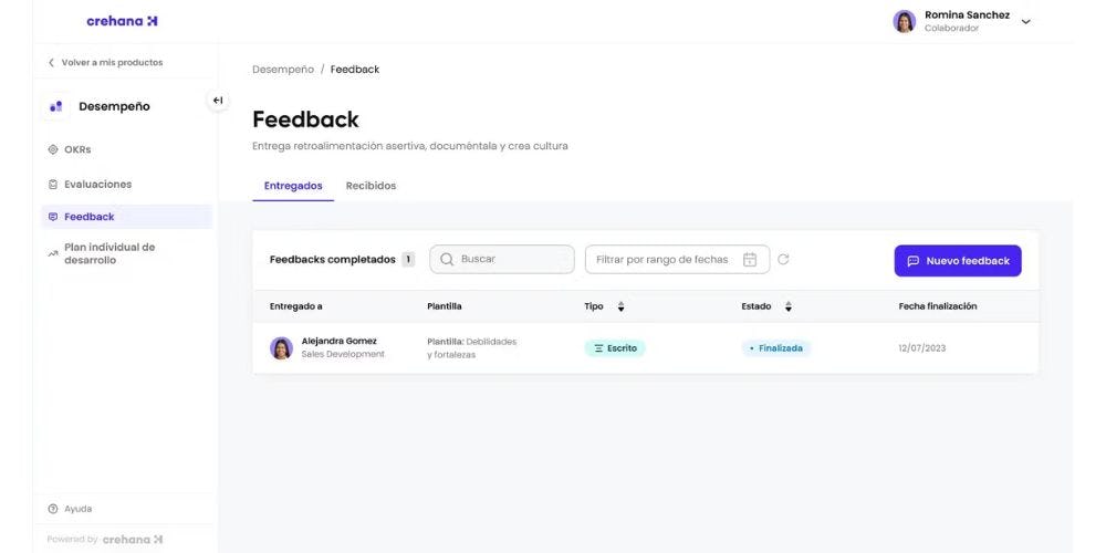 Plataforma de desempeño laboral