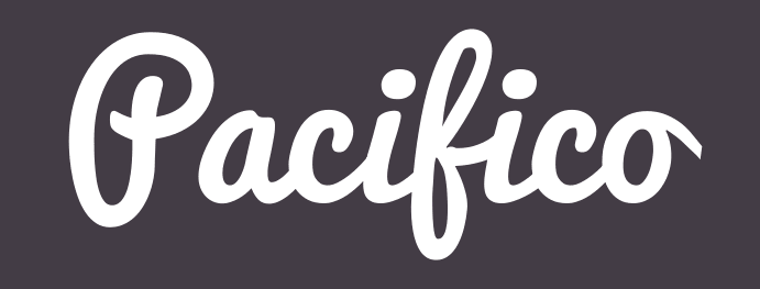 pacifico lettering font