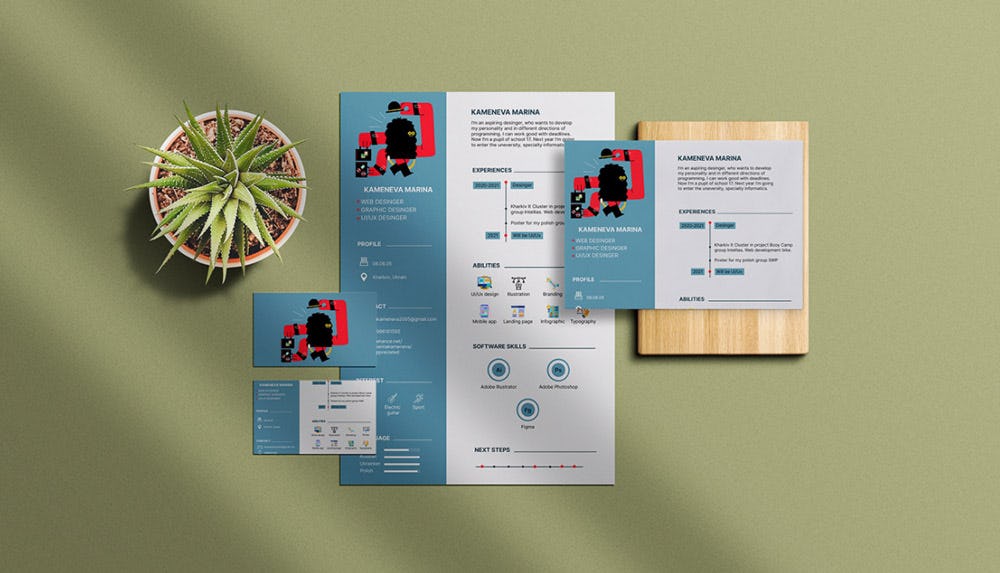 CV creativo Marina Kameneva