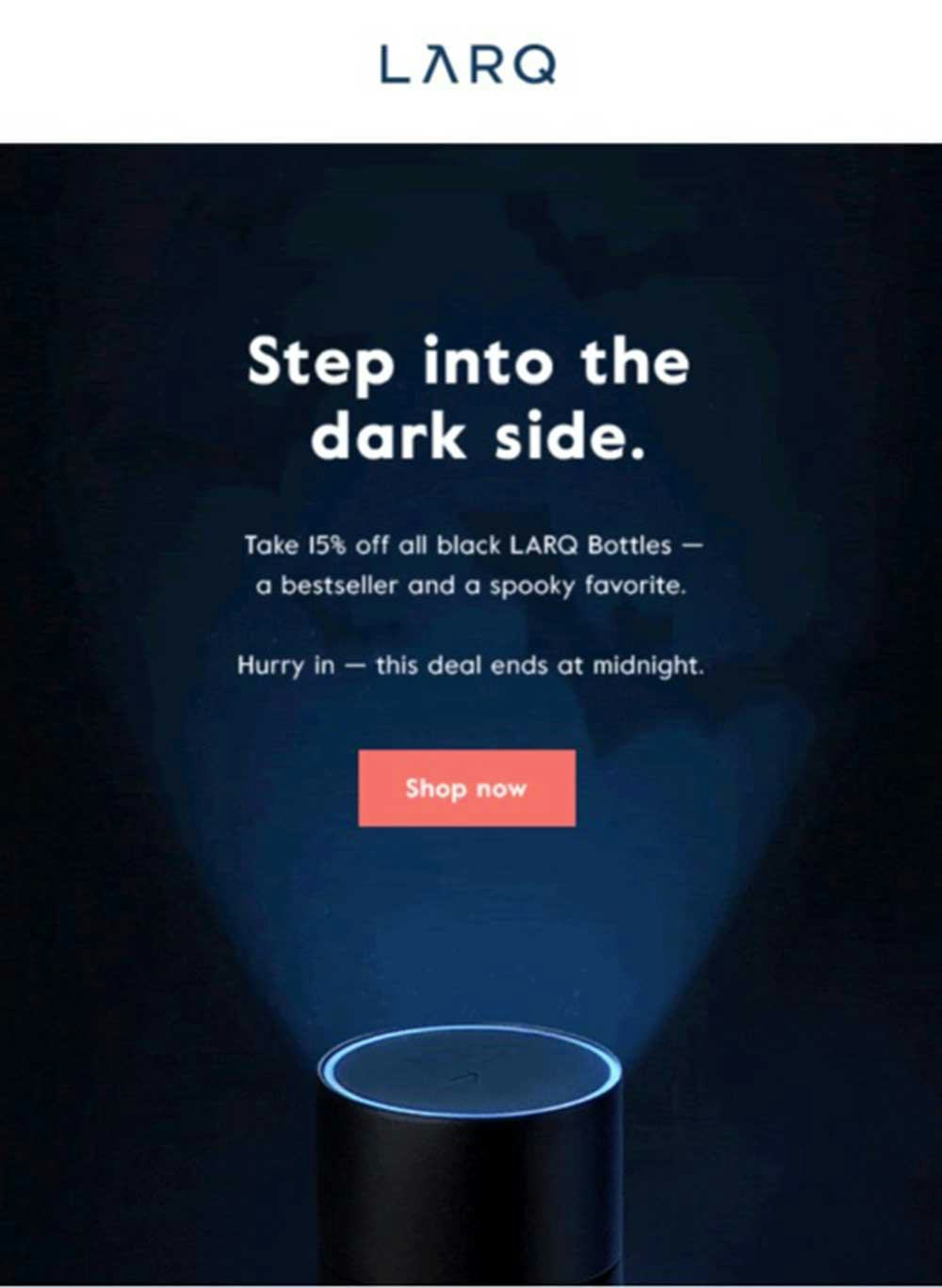 LARQ Ejemplo de un asunto de correo electrónico