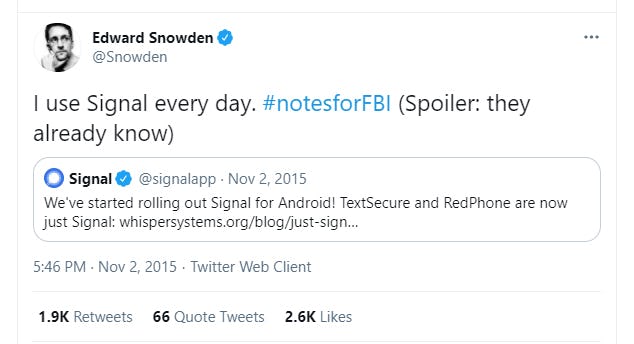 signal app edward snowden