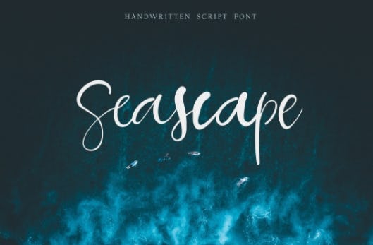 Seascape Font para firmas de fotografía
