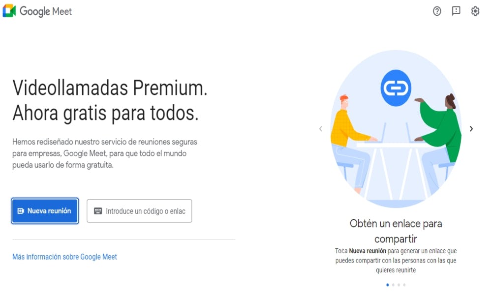 Google Meet conocida como una de las mejores opciones para hacer una reunión de trabajo virtual
