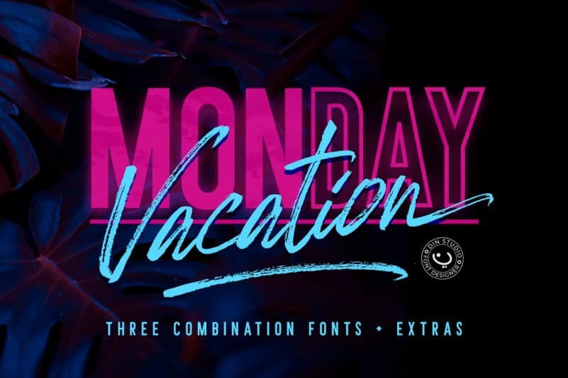 monday vacation font