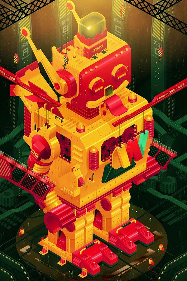 robot diseñado por Rafahu