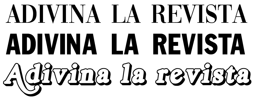 Ejemplos de tipografías para adivinar