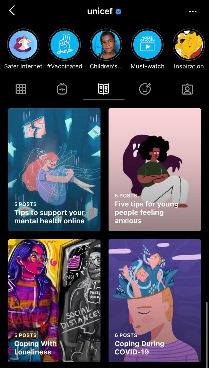 unicef instagram guides