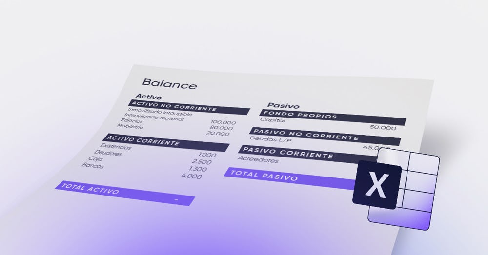 plantilla de hoja de balance en Excel 