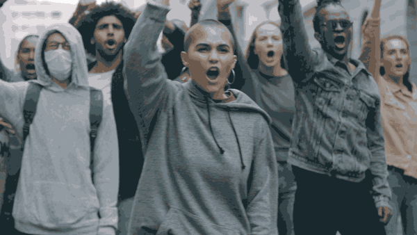 personas protestando