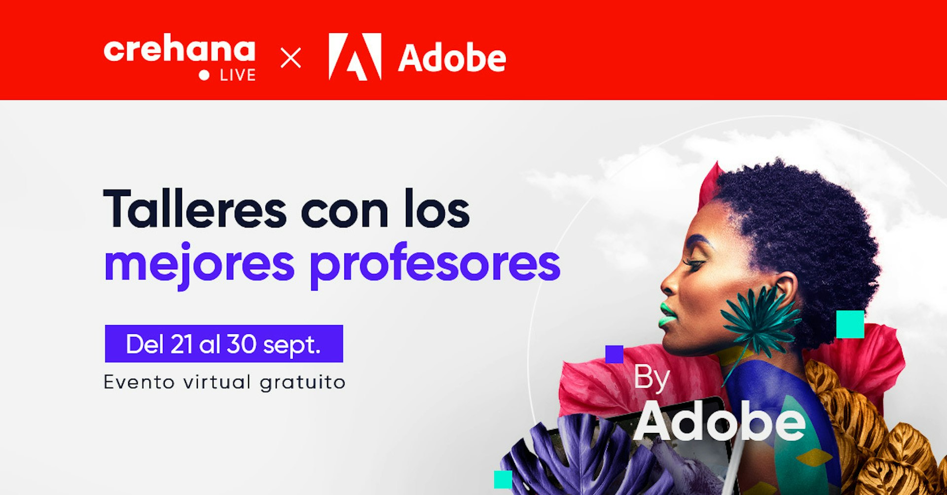 Crehana Live x Adobe: Gana una Licencia Adobe Creative Cloud y una Membresía Premium